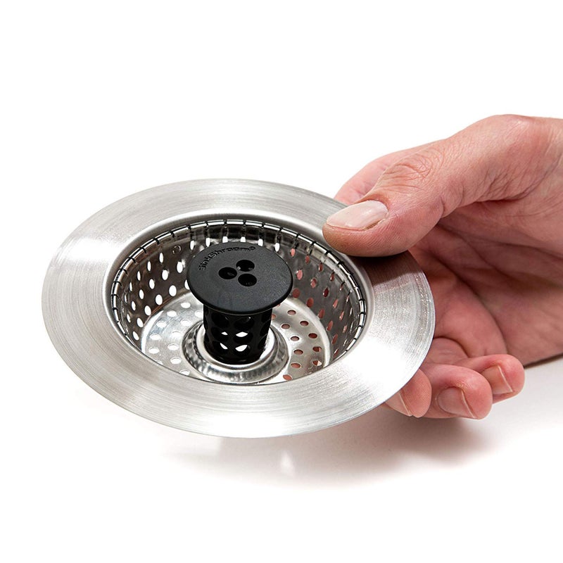 SinkShroom Kitchen SinkShroom Revolutionary Clog-Free Stainless Steel Sink Strainer, Black, 6-Pack - Image 3